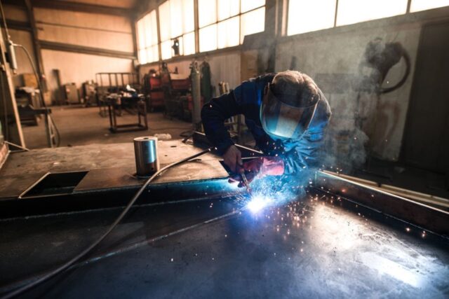 Skilled Manpower doing welding works